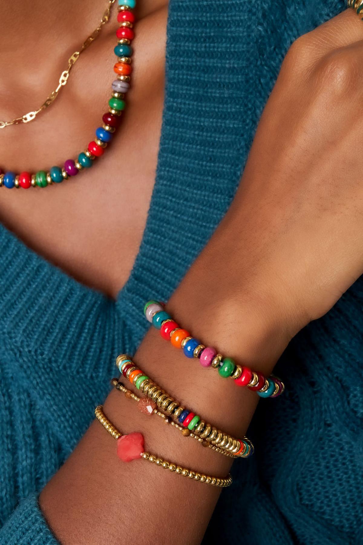 Bracelet colored stones Multi Stainless Steel h5 Picture2